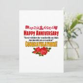 Gefeliciteerd met jullie trouwdag kaart (Staand voorkant)