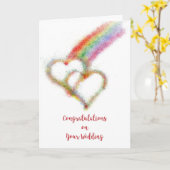 Gefeliciteerd met jullie trouwdag lesbienne of hom kaart (Gele Bloem)