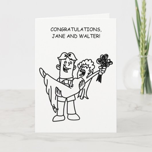 Gefeliciteerd met jullie trouwdag, leuk stel kaart (Voorkant)