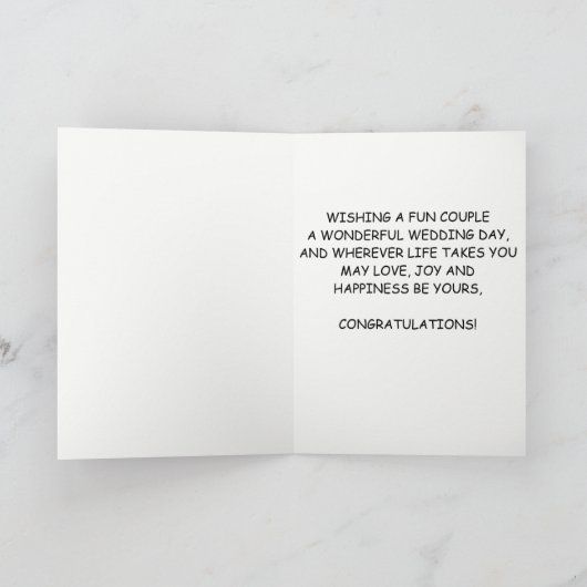 Gefeliciteerd met jullie trouwdag, leuk stel kaart (Binnen)