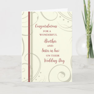 Gefeliciteerd met jullie trouwdag voor broer en sc kaart