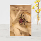 Gefeliciteerd met jullie verloving kaart (Gele Bloem)