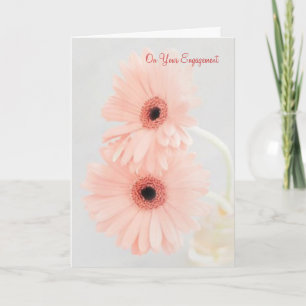 Gefeliciteerd met jullie verloving. Roze gerbera Kaart