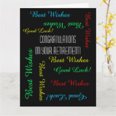 Gefeliciteerd met JUMBO-pensionering van ons allem Kaart (Gele Bloem)