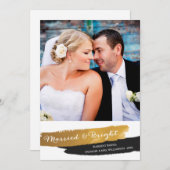 Gefeliciteerd met kerstmis met bruin Faux Gold Foi Feestdagenkaart (Voorkant / Achterkant)