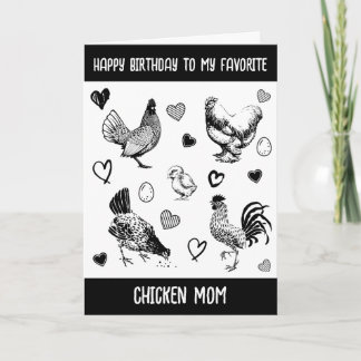 Gefeliciteerd met mijn favoriete Chicken Mom Kaart