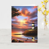 Gefeliciteerd met mijn man |  vuurtoren kaart (Gele Bloem)