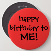 "Gefeliciteerd met mijn verjaardag!" knoop Ronde Button 6,0 Cm (Voorkant /achterkant)