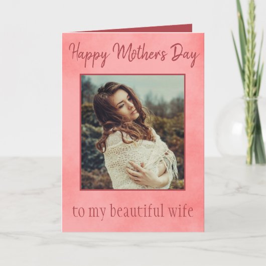 Gefeliciteerd met mijn vrouw met haar foto kaart (Voorkant)