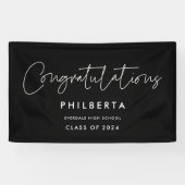 Gefeliciteerd met Minimaliserende Graduparty Spandoek (Horizontaal)