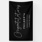 Gefeliciteerd met Minimaliserende Graduparty Spandoek (Verticaal)