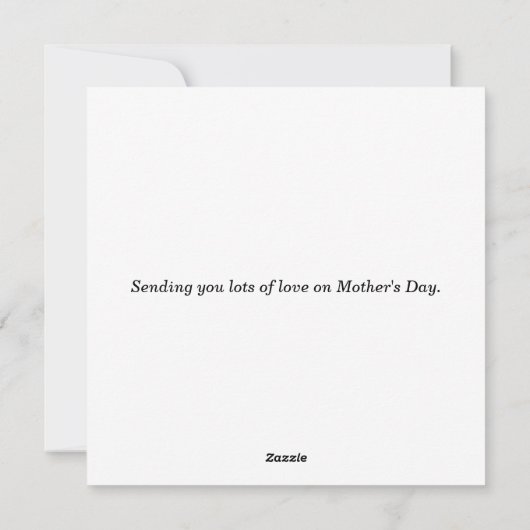 Gefeliciteerd met Moederdag Hartelijke Groet Kaart (Achterkant)