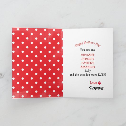 Gefeliciteerd met Moederdag Stoere van je Cavapoo Kaart (Binnen)