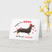 Gefeliciteerd met Moederdag Stoere van je Dachshon Kaart (Gele Bloem)