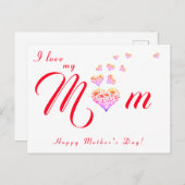 Gefeliciteerd met Moedersdag/Gefeliciteerd verjaar Briefkaart (Voorkant / Achterkant)