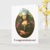 Gefeliciteerd met Mona Lisa Kaart (Gele Bloem)