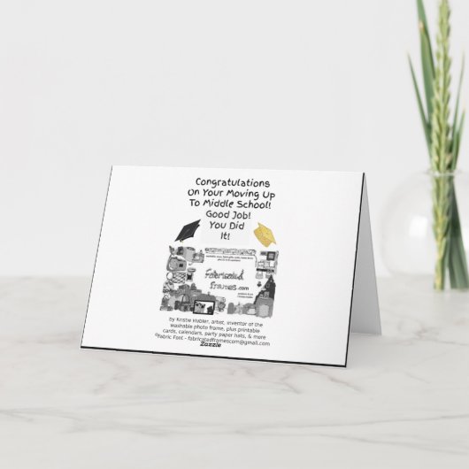 Gefeliciteerd met Moving Up Middle School Afstuder Kaart (Achterkant)