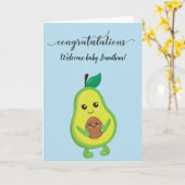Gefeliciteerd met New Baby Birth Shower Avocado Kaart (Gele Bloem)