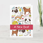 Gefeliciteerd met New Dog Mixed Briet Kaart (Voorkant)