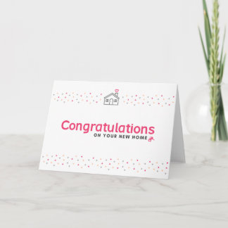 Gefeliciteerd met New Home Bedankkaart