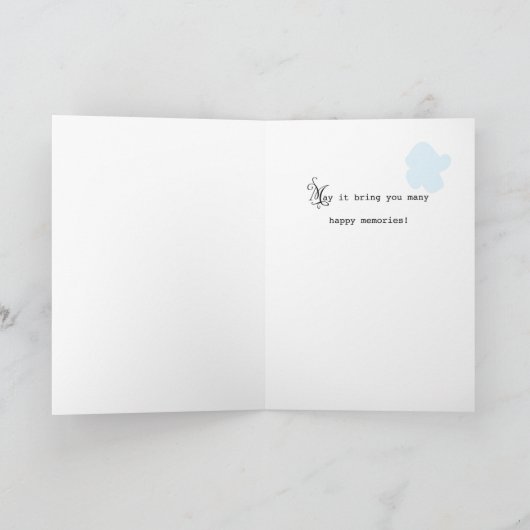 Gefeliciteerd met New Home Sweet Simple Drawing Kaart (Binnen)