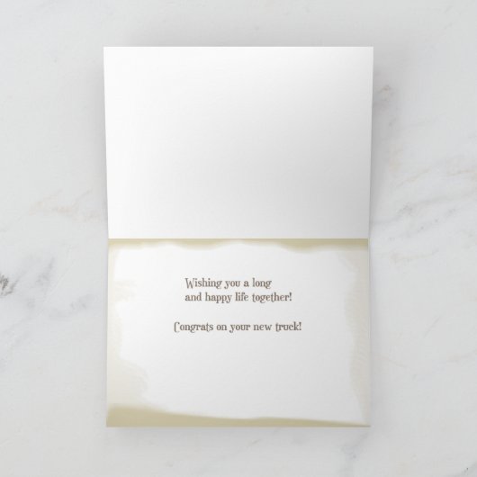 Gefeliciteerd met New Truck Kaart (Binnen)