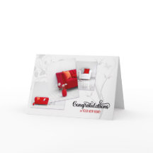 Gefeliciteerd met nieuw huis van makelaar in moder