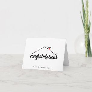 Gefeliciteerd met nieuw onroerend goed voor thuisg kaart