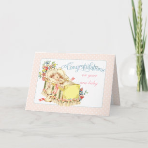  gefeliciteerd met nieuwe baby kaart