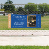 Gefeliciteerd met ons Afstudeerder blauw Spandoek (Insitu)