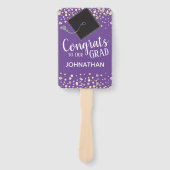 Gefeliciteerd met ons Afstudeerder Confetti Fotofa Handwaaier (Voorkant)