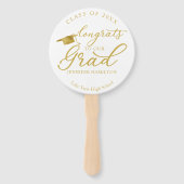 Gefeliciteerd met ons Afstudeerder Eenvoudig Elega Handwaaier (Achterkant)