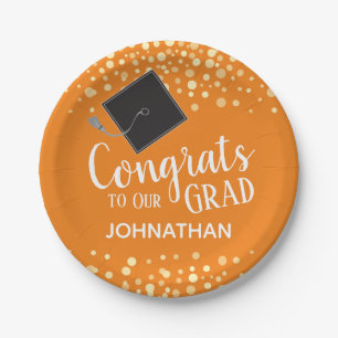 Gefeliciteerd met ons Afstudeerder met aangepaste  Papieren Bordje