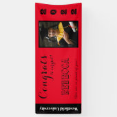 Gefeliciteerd met ons Afstudeerder Red Spandoek (Verticaal)