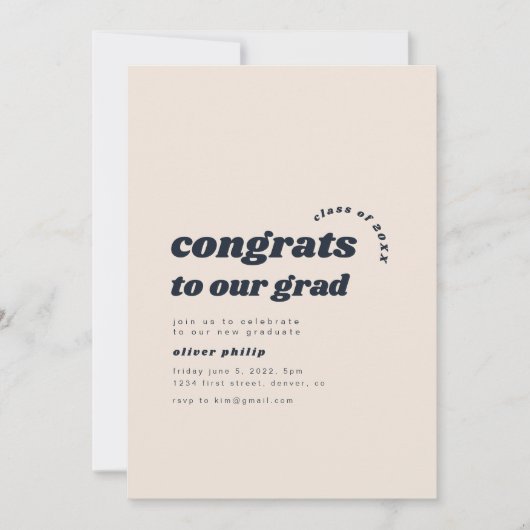 Gefeliciteerd met ons Afstudeerder Simple Afstuder Kaart (Voorkant)