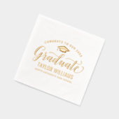 Gefeliciteerd met ons Afstuderen script Folie Servetten (Links)