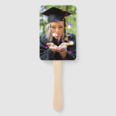 Gefeliciteerd met onze 2024 Afstuderen Navy Modern Handwaaier (Achterkant)