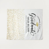 Gefeliciteerd met onze afgestudeerde Gouden Confet Wandkleed (Voorkant (horizontaal))