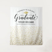 Gefeliciteerd met onze afgestudeerde Gouden Confet Wandkleed (Voorkant)