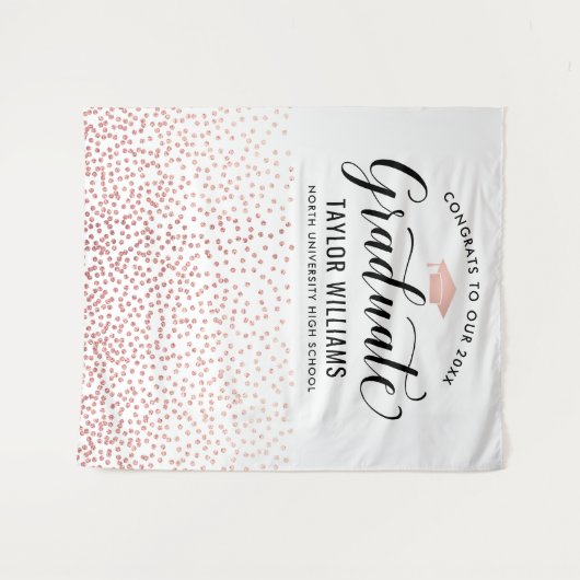 Gefeliciteerd met onze afgestudeerde Roze Gouden C Wandkleed (Voorkant (horizontaal))