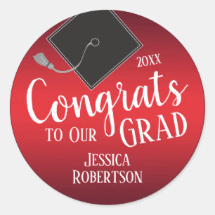 Gefeliciteerd met onze Afstudeerder klasse van 202 Ronde Sticker