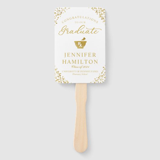 Gefeliciteerd met onze Afstuderen apothekersschool Handwaaier (Voorkant)