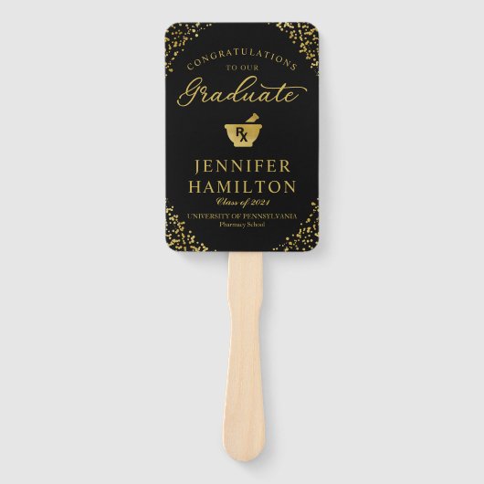 Gefeliciteerd met onze Afstuderen apothekersschool Handwaaier (Voorkant)