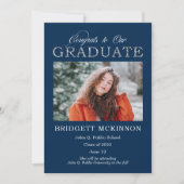 Gefeliciteerd met onze Afstuderen Faux Silver Glit Aankondiging (Voorkant)