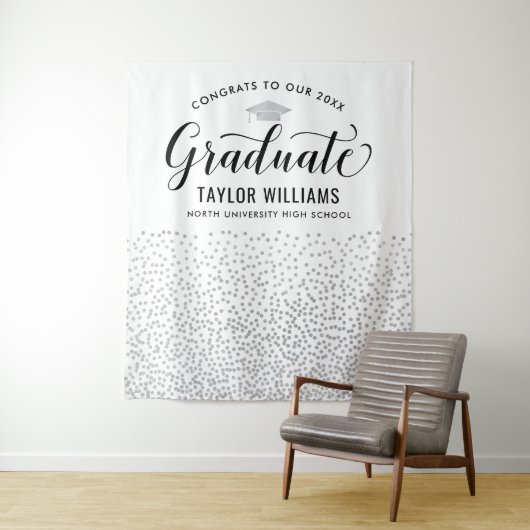 Gefeliciteerd met onze Afstuderen Zilverpartij Con Wandkleed (In situ)