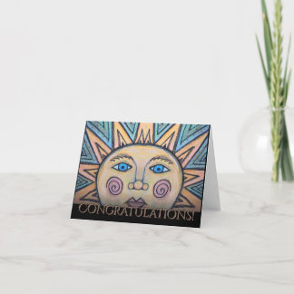 Gefeliciteerd met Peace Sun Kaart