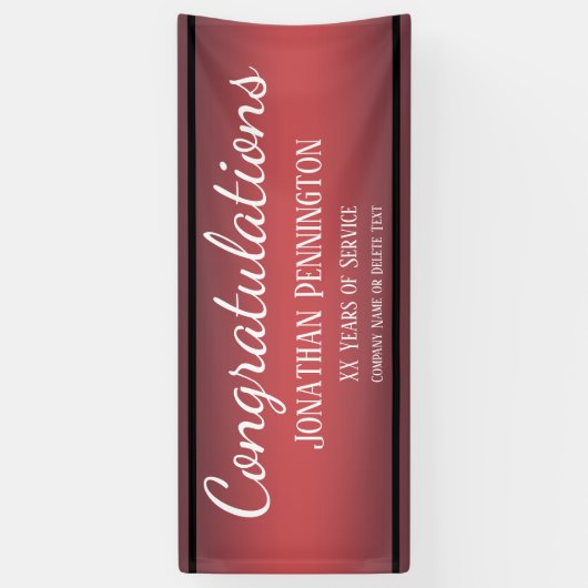 Gefeliciteerd met pensionering Jaren dienst Spandoek (Verticaal)