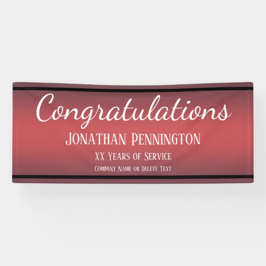 Gefeliciteerd met pensionering Jaren dienst Spandoek (Horizontaal)