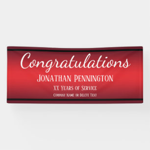 Gefeliciteerd met pensionering Jaren service Red Spandoek