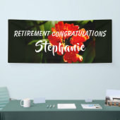 Gefeliciteerd met pensionering Jumbo Oranje ventil Spandoek (Beurs)